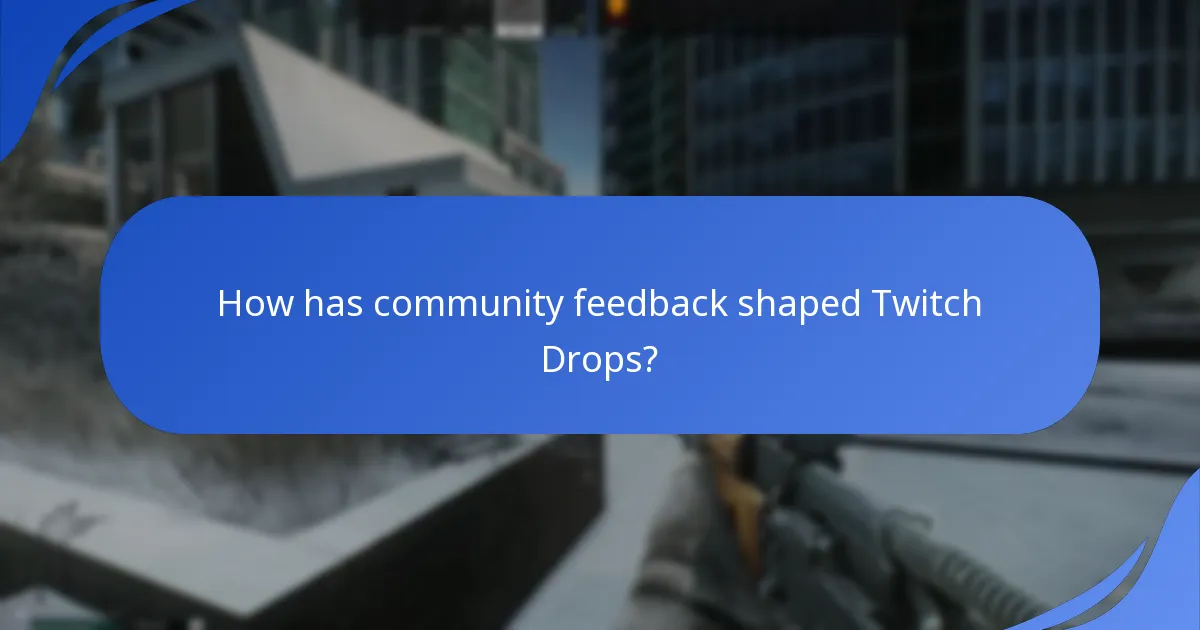 How has community feedback shaped Twitch Drops?