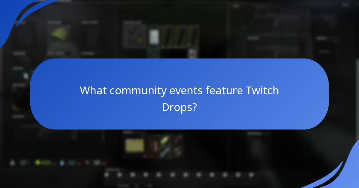 What community events feature Twitch Drops?